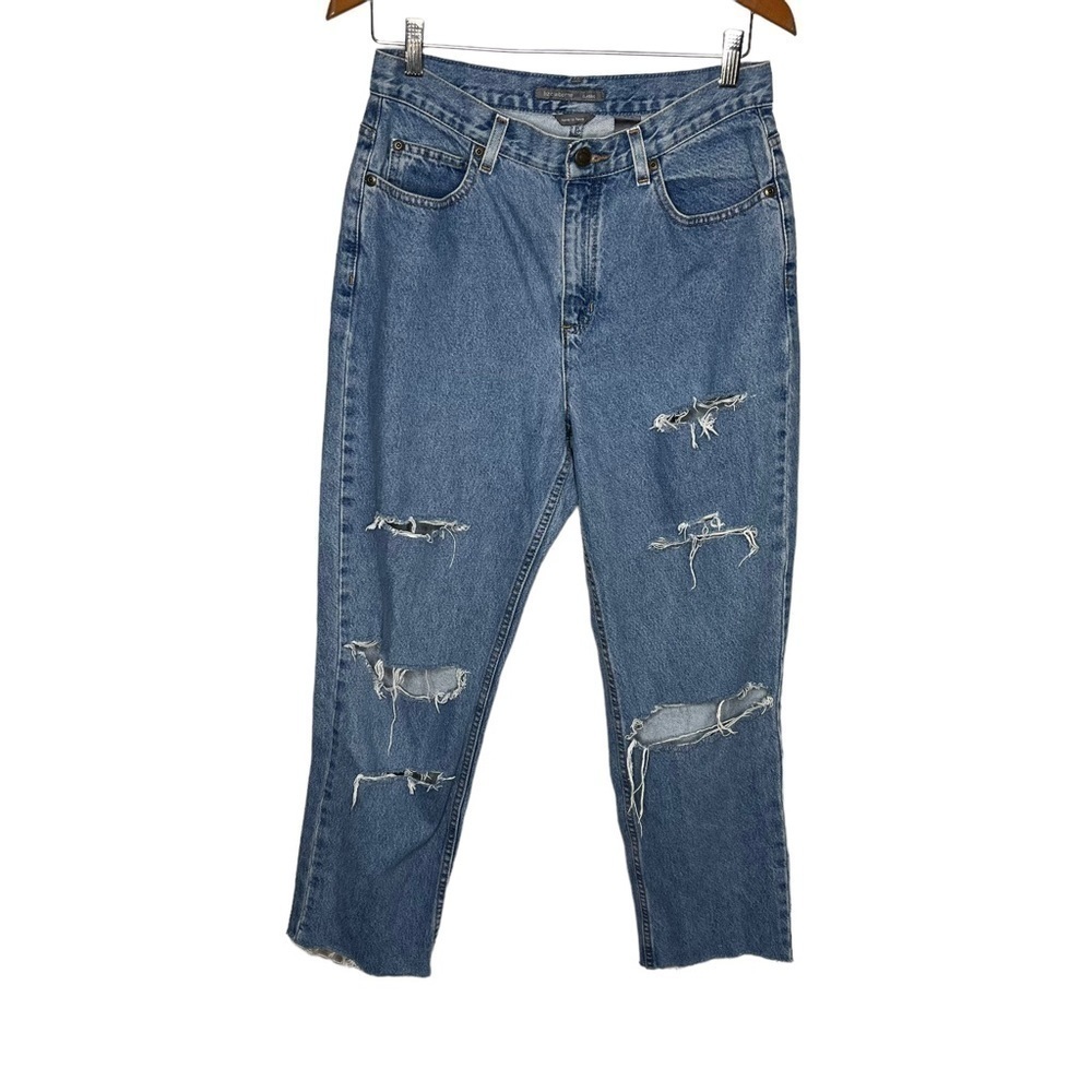 VTG Mom Jeans Liz Claiborne destroyed high waisted straight leg jeans Sz 10s